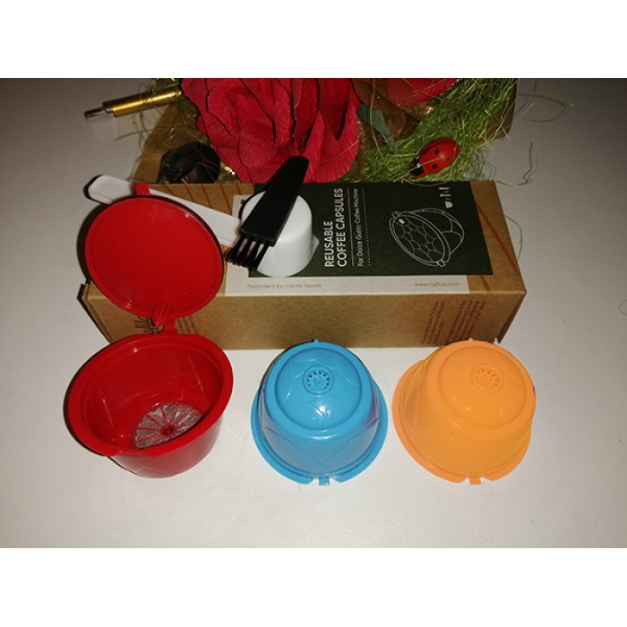 3 capsule reutilizabile pentru aparate Dolce Gusto