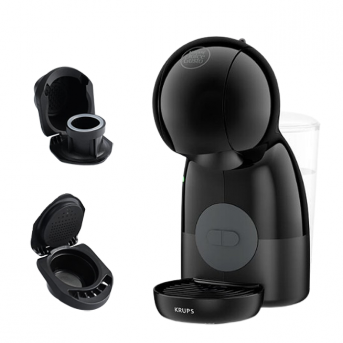 Espressor 3 în 1 Krups Dolce Gusto KP1A3B10 Piccolo XS – Negru + Adaptor Nespresso și Adaptor pentru cafea măcinată