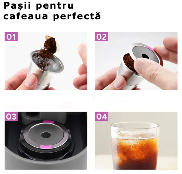 Mod de utilizare a capsulei metalice pentru Keurig