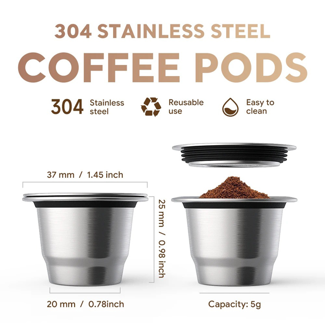 Dimensiunile capsulei metalice pentru Nespresso